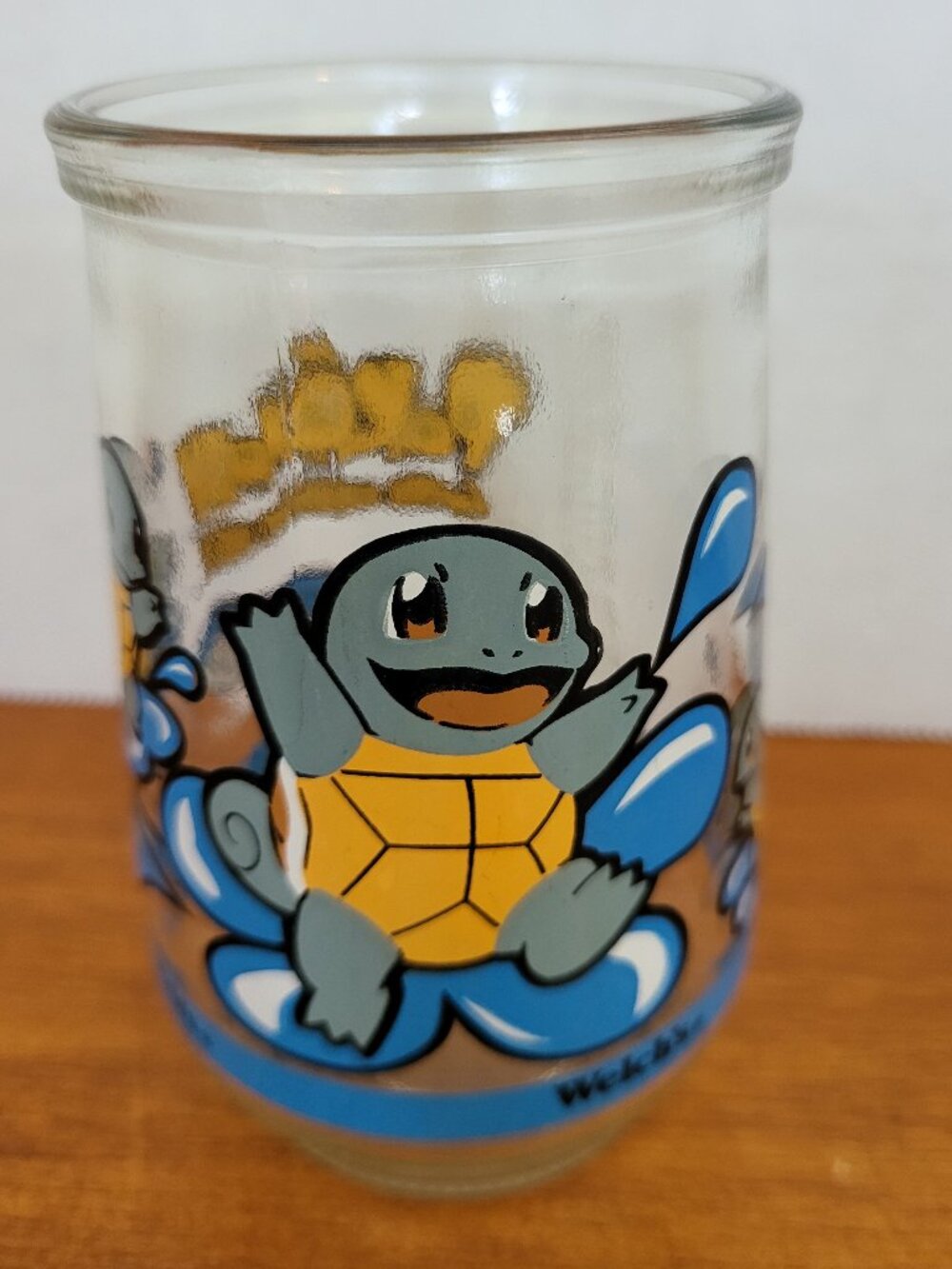 1999 Pokemon SQUIRTLE #7 Welch's Jelly Jar Advertising Glass Cup Vintage Pokemon